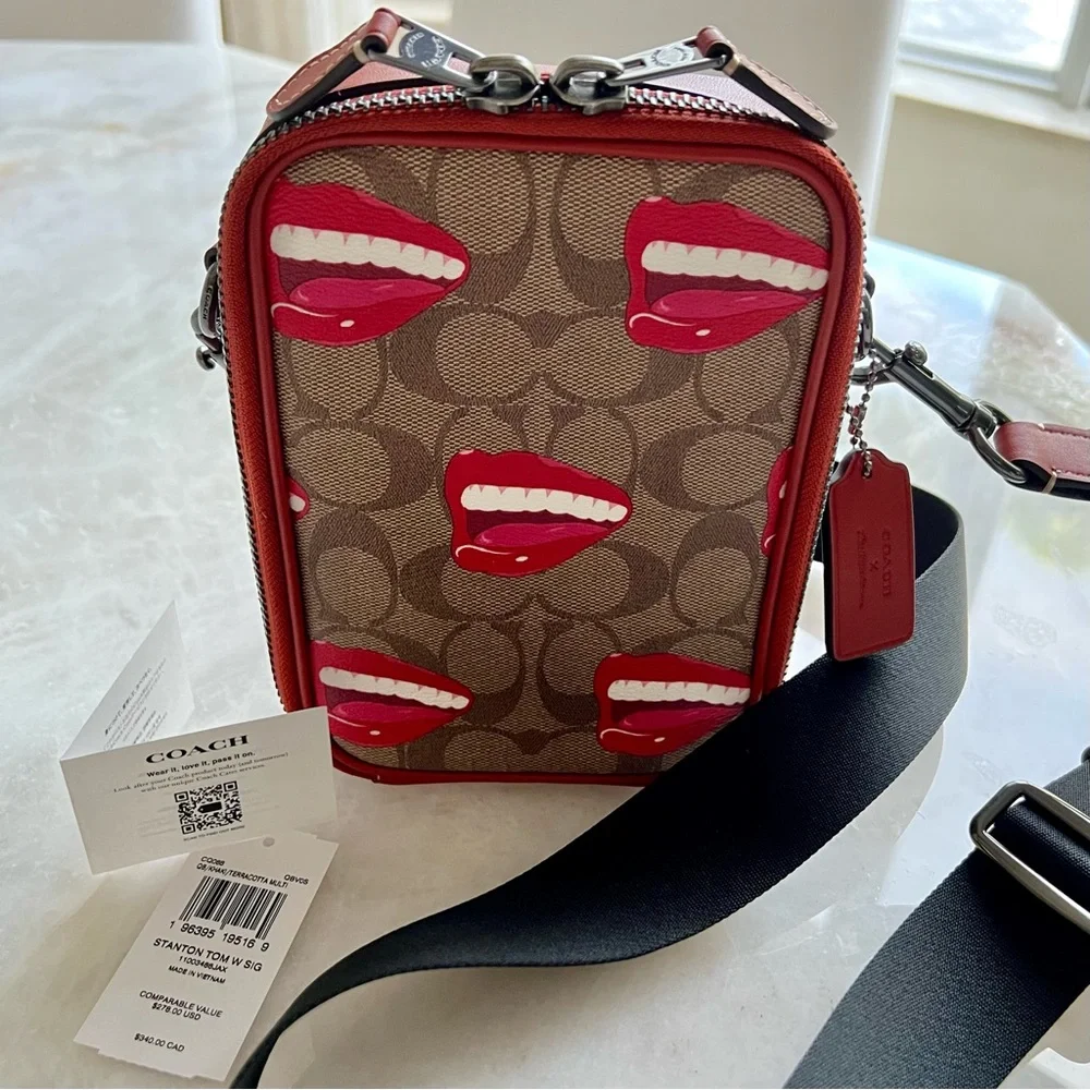 COACH X Tom Wesselmann Red Lips Crossbody 👄😃 - Picture 8 of 8